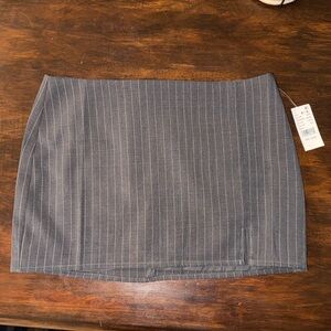 PacSun Charcoal Pinstripe Mini Skirt